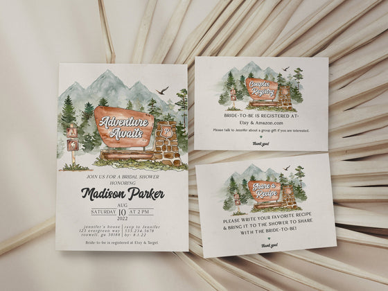 National Park Bridal Shower Bundle Printable