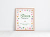Lucky Shamrock Cards & Gifts Sign and Favors Sign for March Birthday or Irish Baby Shower, Instant Download Lucky One Birthday for Girl