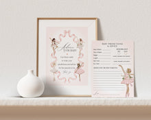  Little Ballerina Advice for Baby Cards for Ballet Baby Shower, Dance and Twirl Tutu Excited Ballet Baby Shower for Girl Pink Ballerina
