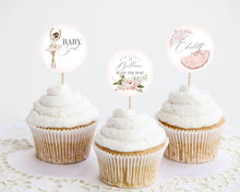  Little Ballerina Cupcake Toppers Printable for Ballet Baby Shower for Girl, Dance and Twirl Tutu Excited Ballet Baby Shower Pink Ballerina
