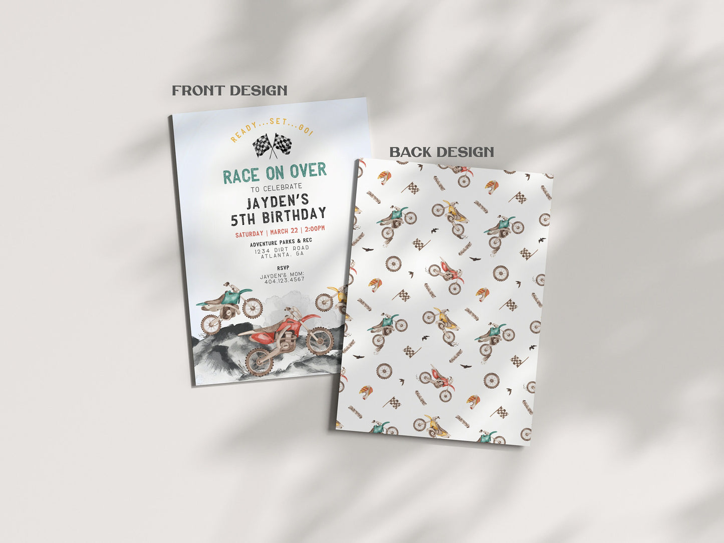 Dirt Bike Baby Shower Invitation Template, Race on over baby shower for boy, motor bike racing theme for motor bike Off-road shower decor