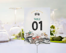  Dirt Bike Table Number Printable Template, Little Racer baby shower or birthday party for boy, Race on Over TWO Fast, Fast ONE Birthday