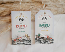  Dirt Bike Baby Shower Favor Tags Printable Template, Little Racer is on the way Race on Over Baby Shower Tag Off-Road Motor Bike Baby Shower
