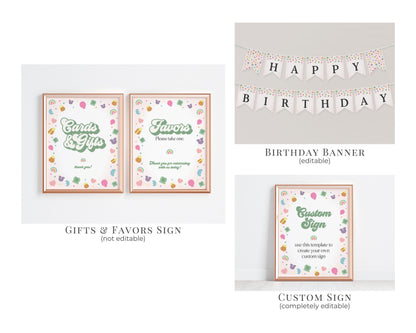 Lucky Shamrock St Patricks First Birthday Bundle Printable, instant download March Lucky One 1st birthday for Girl, Irish Birthday Party