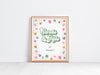 Lucky Shamrock Cards & Gifts Sign and Favors Sign for March Birthday or Irish Baby Shower, Instant Download Lucky One Birthday for Girl