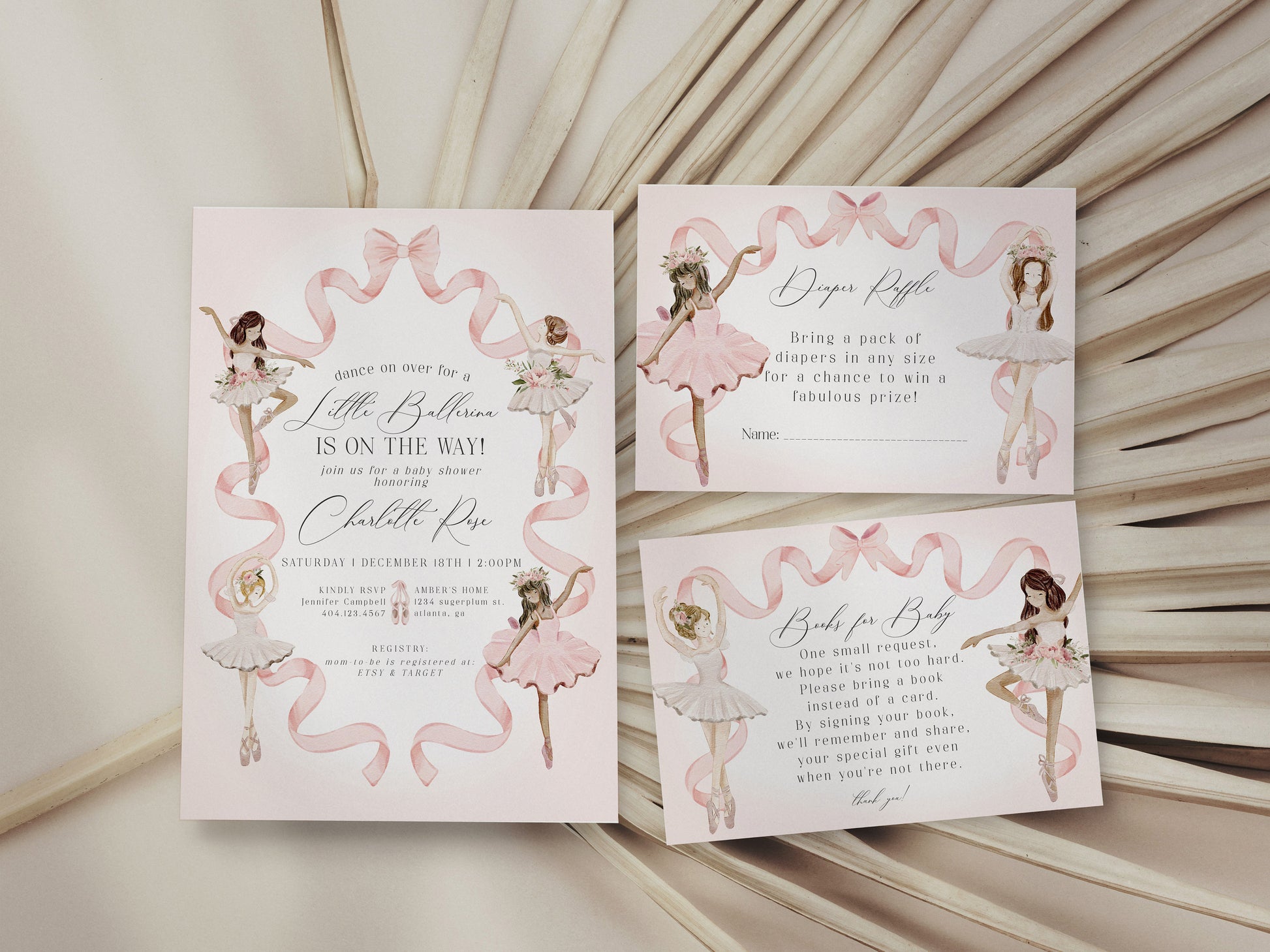 A Little Ballerina Baby Shower Bundle Printable Template, Tutu Excited instant download Flutter and Twirl Ballet Baby Shower for Girl