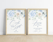  Blue Floral Cards & Gifts and Favors Sign Printable Template, Baby in Bloom baby shower for spring, Something Blue Before I Do bridal shower