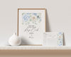 Blue Floral Recipe Card Printable Template for Bridal Shower, Something Blue Before I Do spring bridal shower Light Blue Hydrangea Flowers