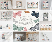  Boho Butterfly Bridal Shower Bundle Printable Template, Enchanted butterfly party package for fall spring bridal shower Garden Bridal Brunch