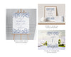 Blue Chinoiserie Baby Shower Printable Bundle, Blue Baby in Bloom Elegant baby shower for spring, Toile Invitations for French Baby Shower