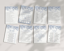  Blue Chinoiserie Bridal Shower Games Set Printable Template, Something Blue Before I Do Spring Bridal Shower, Toile Decor for French Shower